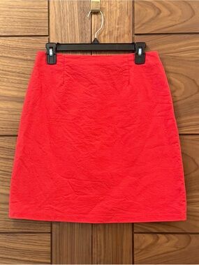 J. Crew Red A-Line Mini Skirt Women's Size 8